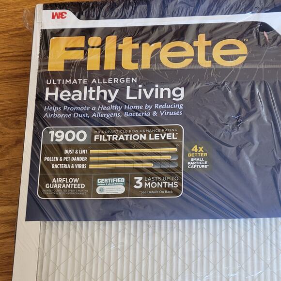 3M Filtrete 1900 Ultimate Allergen Healthy Living  Filter 16 X 20 X 1 Pack of 3 - Picture 14 of 14